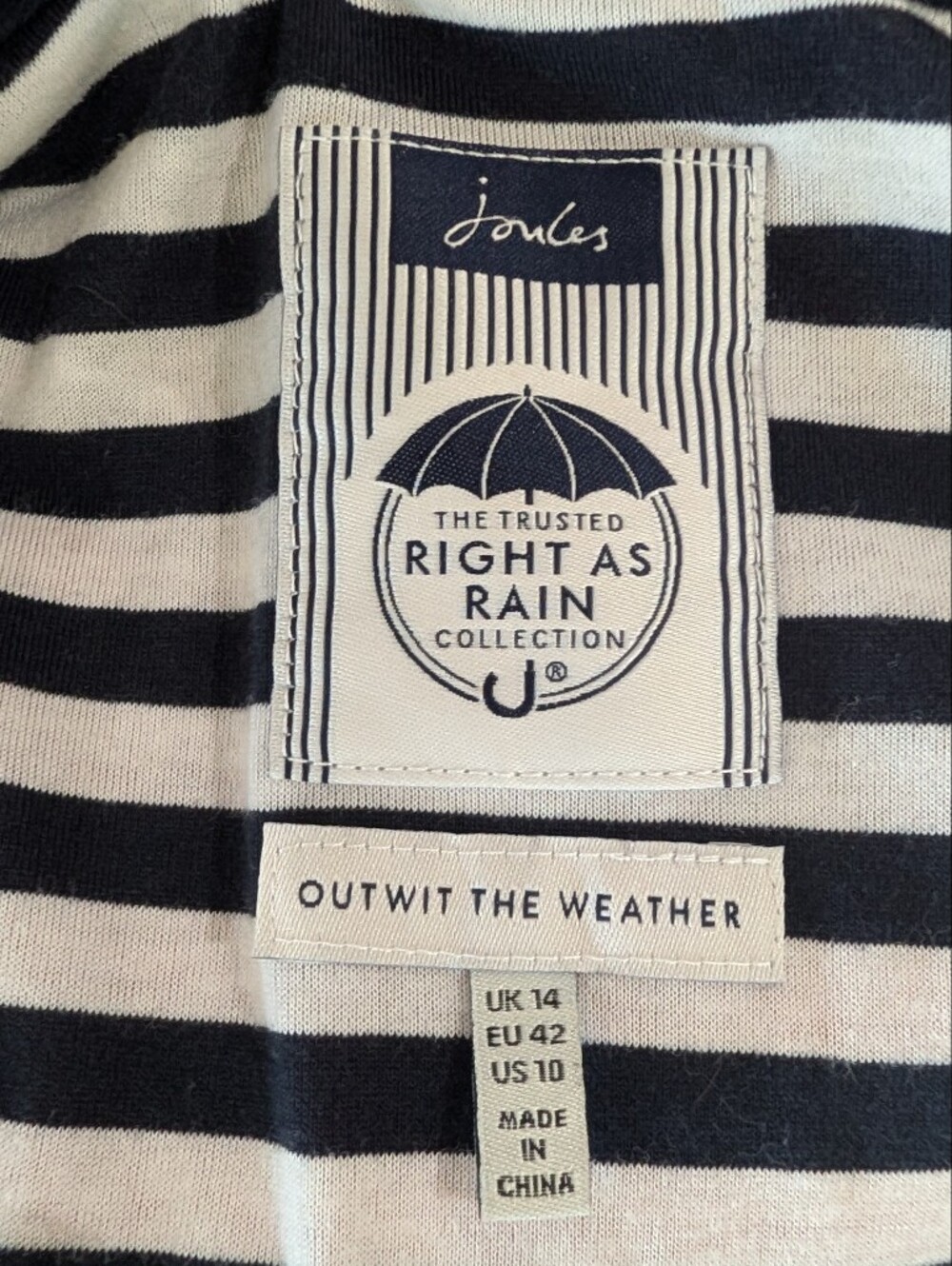 Joules Red Waterproof Rain Jacket Hooded Coat Women's Size 10 Excellent Conditio - Picture 8 of 8
